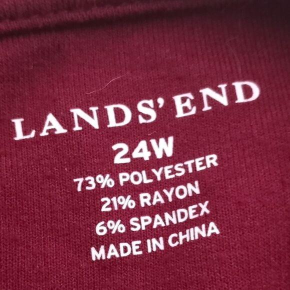 LAND'S END BURGUNDY DRESS SZ.24W EUC - Picture 8 of 9